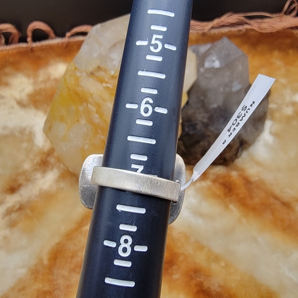 NEW Sterling Silver No. 8 Mine Turquoise Adjustable Statement Ring Chunky Heart - Picture 10 of 14